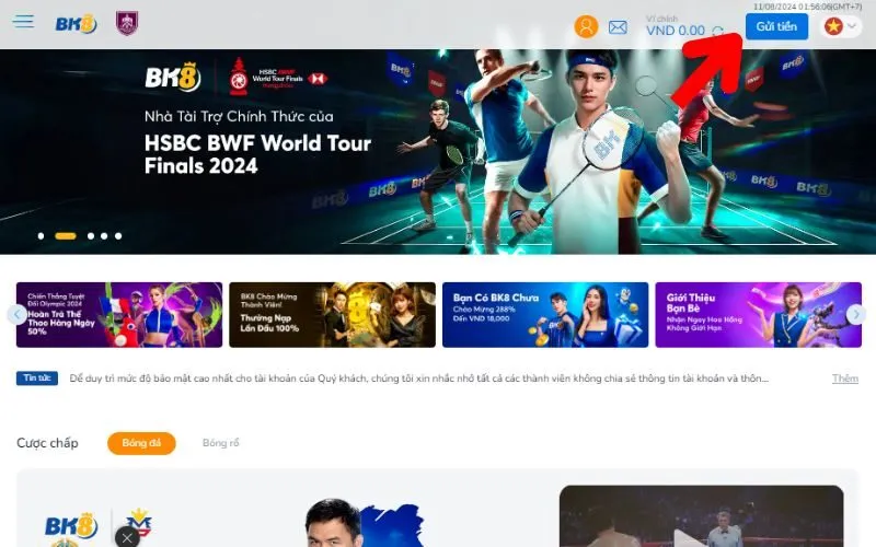 Nạp Tiền Hướng dẫn thực hiện nạp tiền BK8 nhanh chóng