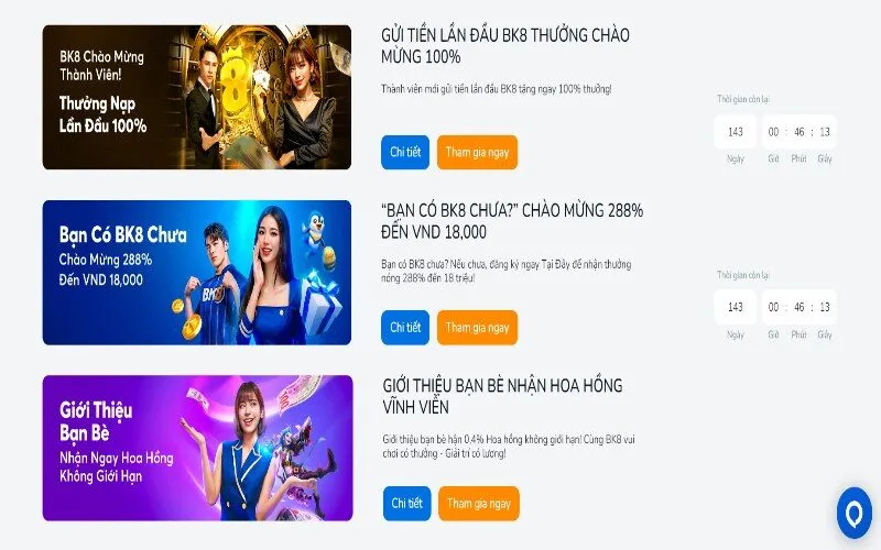 Khuyến Mãi Bk8 Gửi tiền lần đầu Bk88 tặng tiền chào mừng